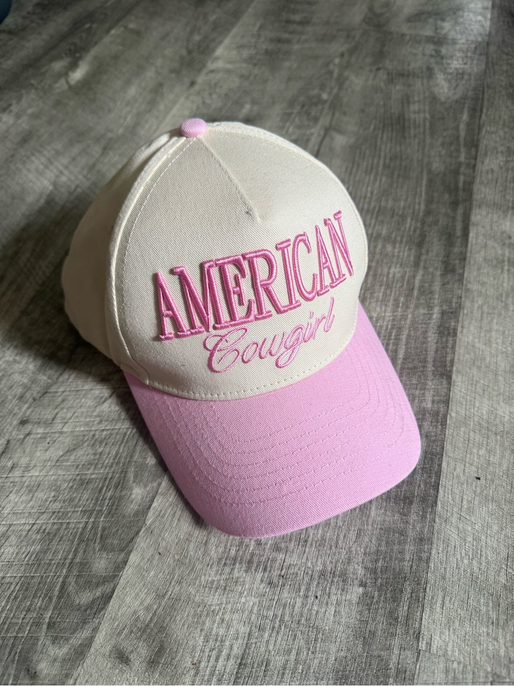 American Cowgirl Pink and Cream Trucker Hat